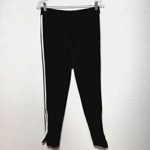 Exertek Track Pants Sweatpants Black White Stripe Workout Womens size Medium